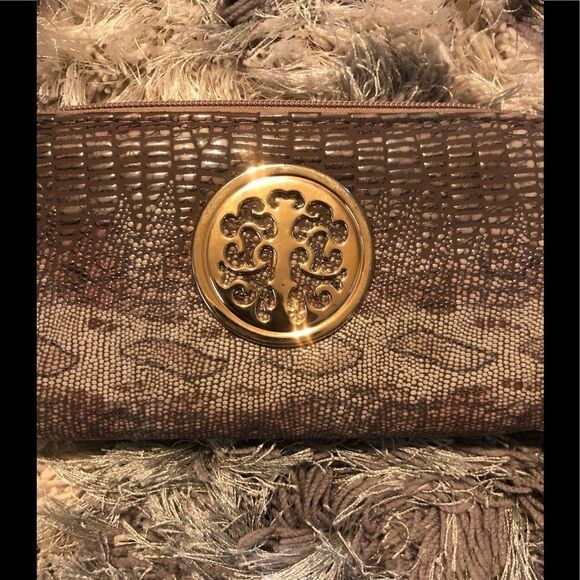 Faux snakeprint zip around wallet/wristlet - Picture 1 of 4